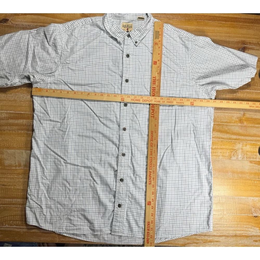 RedHead Shirt‎ Mens 2XL Plaid Button Up Short Sleeve Cotton Shirt Lot Of 2 B2 - Picture 4 of 12